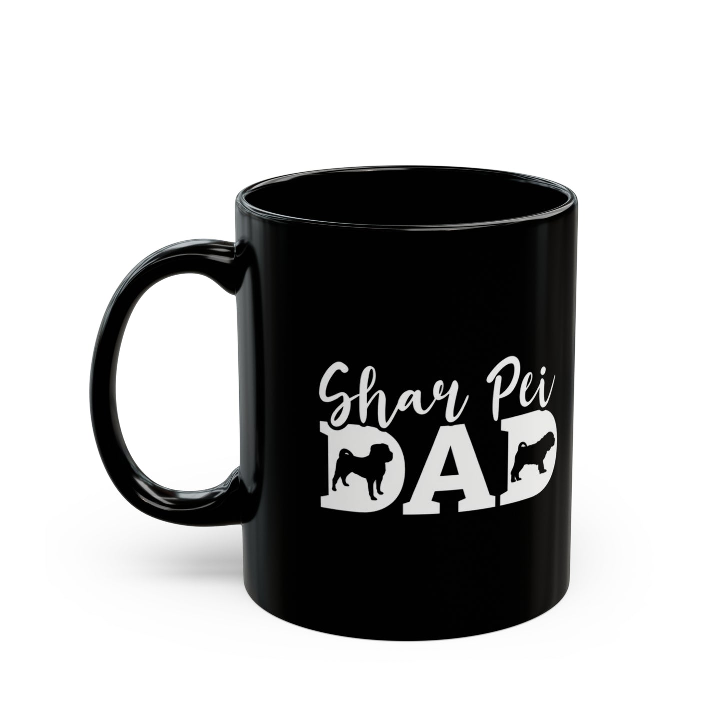 "Shar Pei Dad" Black Mug (11oz, 15oz)