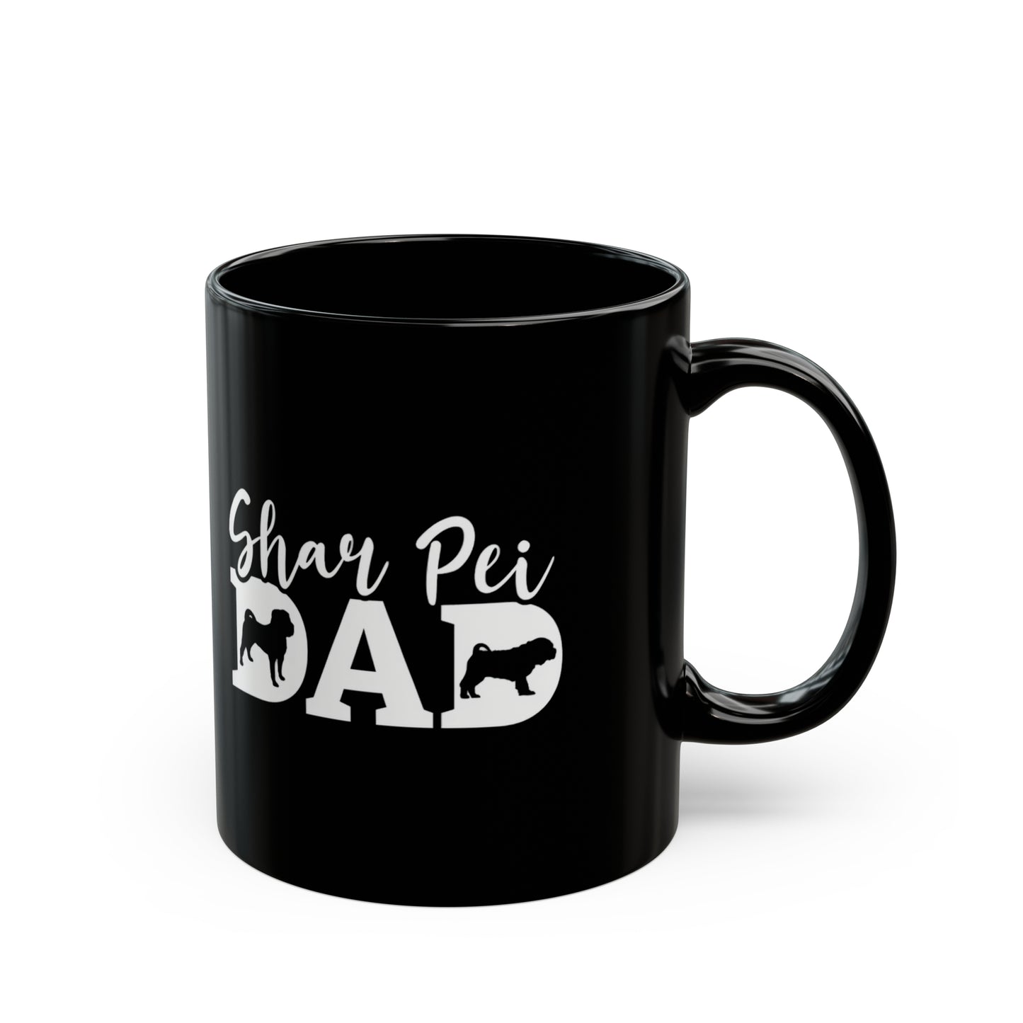 "Shar Pei Dad" Black Mug (11oz, 15oz)