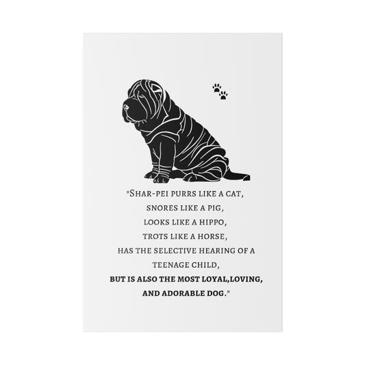 Shar Pei Wall Decor Canvas, Stretched 0.75"