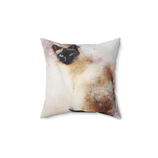 "Siamese Cat" Square Pillow